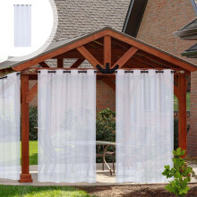 White Sheer Curtains Voile 52x84 Rod Pocket