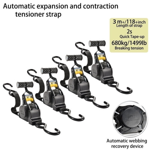 Adjustable Elastic Tie-Down Strap for Cargo Luggage Outdoor