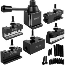 Support D'Outil de Tour, Jeu D'Outils de Changement pour Poteau D'Outil de Tour en MéTal pour Outils de Tournage 1/2 Pouce, Poteau D'Outil de