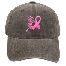 Unisex Cancer Awareness Baseball Cap Pink Ribbon Adjustable
