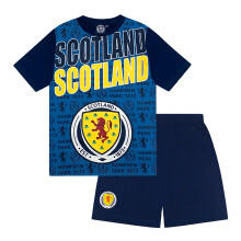 Scotland Official Football Gift Boys Kids Short Pyjamas Navy 12-13 Years