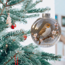 Crystal Glass Bird Ornament Clear 3.15 inch