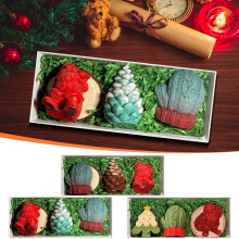 Christmas Scented Candles Set Natural Soy Wax 3-Pack