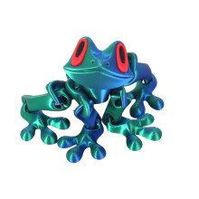 3D Printed Frog Fridge Magnet with Movable Joints