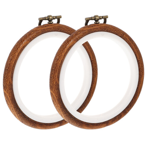 Wood-Grain Embroidery Hoop Set 2 Pieces