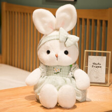 Simulated Rabbit Plush Doll Green 15.7 Inches 1 Piece