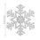 White Snowflake Christmas Ornaments 4.13 inch 3 pcs 2