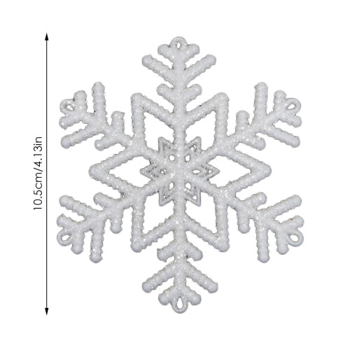 White Snowflake Christmas Ornaments 4.13 inch 3 pcs 1
