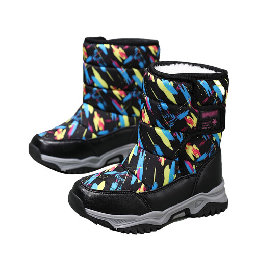 Boys Winter Boots Velvet Warm Thick Sole Snow Boots 2
