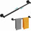 Adjustable Towel Rack Wall-Mounted Single Bar Silver 2-Pack 4