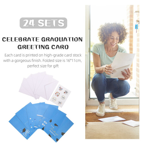 Graduation Cards Assorted Colors 24 Sets 1