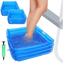 Inflatable Foot Bath Basin 13x13x5.5 Inch 2 Pack