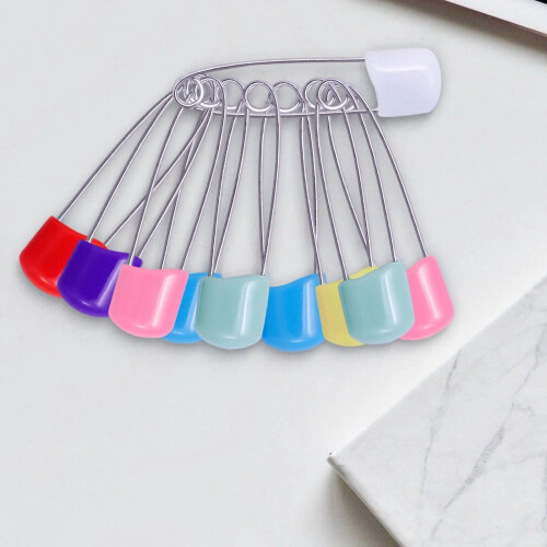 Stainless Steel Diaper Pins with Safe Locking Closure 50