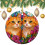 Ceramic Cat Stained Glass Christmas Ornament Double-Sided 2 1