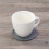 Silicone Round Cup Mat Set Gray 5 pcs 5