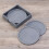 Silicone Round Cup Mat Set Gray 5 pcs 6