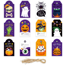 Halloween Gift Tags with Strings 12 pcs
