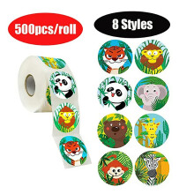 Animal Cartoon Stickers for Kids 500 pcs per roll