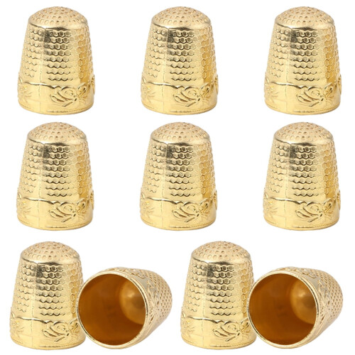 Metal Thimble Ring for Sewing Finger Protection 10 pcs