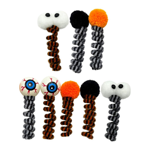 Halloween Cat Spring Toy Decorative Teaser 8 pcs