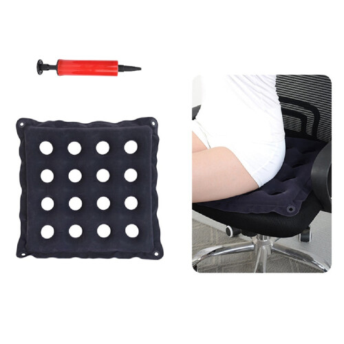 Inflatable Waffle Cushion Dark Blue
