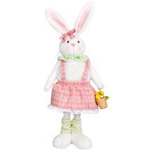 Retractable Easter Bunny Plush Toy 16.5 inch