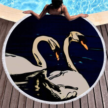 Microfiber Bath Towel Round 150 cm No Static No Lint