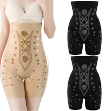 Women's High-Waisted Body Shaping Shorts with Negative Ion