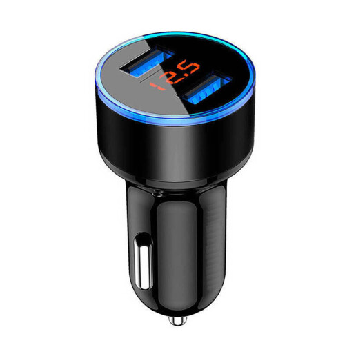LTP Car Phone Charger with LED Display Dual USB Fast 1