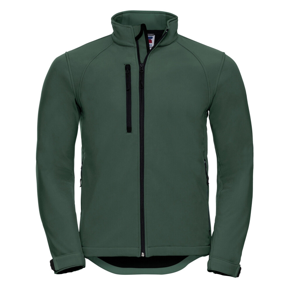 Russell (Xs, Bottle Green) Mens Water Resistant & Windproof Softshell Jacket