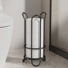 Freestanding Paper Towel Holder Metal Black Silver 1 Pc