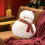 Furry Christmas Tree Pillow Red 16-Inch 1