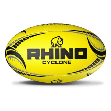 (3, Fluorescent Yellow) Rhino Cyclone Rugby Ball