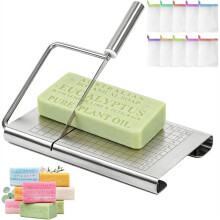Soap Cutter for Handmade Soap,Stainless Steel Soap Cutters with Scale for Soap Making Loaf Slicer,Includes 10 Soap Bags