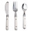 Stainless Steel Children Tableware Set 3 Pieces White 1