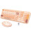 Wireless Keyboard and Mouse Set Retro Typewriter Style 1