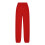 Women's Red High-Waisted Jogger Pants Polyester Elastic 1