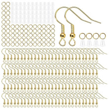 Hypoallergenic Earring Hooks, Ear Wires Fish Hooks,600Pcs Earing Making Supplies Kit with Earring Backs and Jump Rings,B