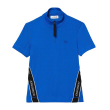 (16 UK, Marina Blue) Lacoste Mens Zip Neck Polo Shirt