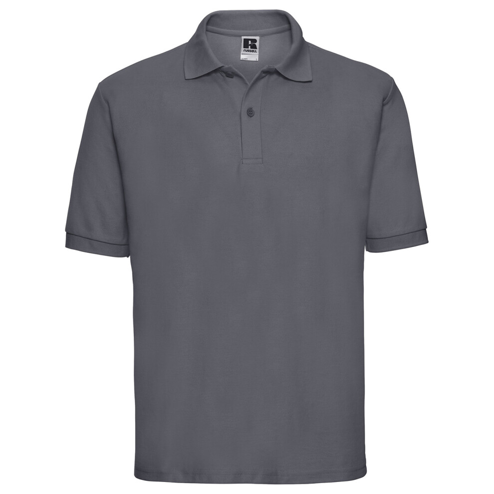 Russell (L, Convoy Grey) Unisex Adult Classic Polycotton Polo Shirt