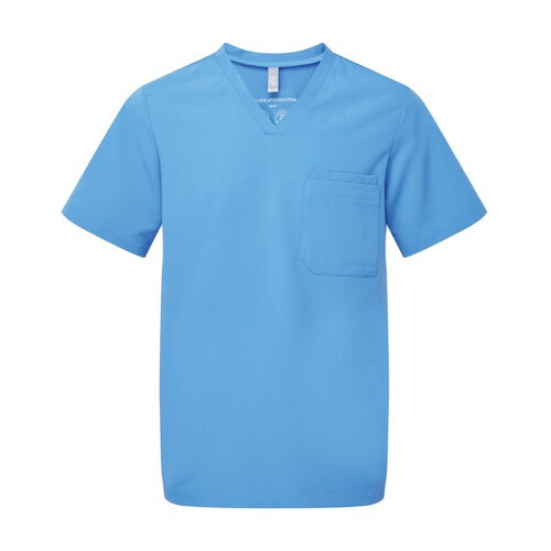 (4XL, Ceil Blue) Onna Mens Limitless Stretch Work Tunic