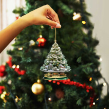 Acrylic Flat Christmas Ornaments Set Cute Designs 12pcs