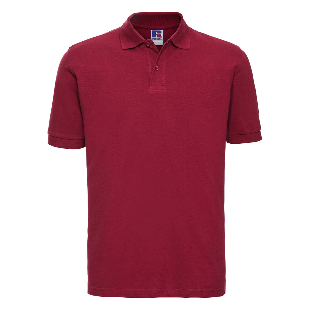 Russell (Xl, Classic Red) Mens Classic Cotton Pique Polo Shirt