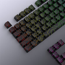 Contour 4.0 Side Engraved Keycap PBT Translucent 97 Key Gaming Mechanical Keyboard Key Cap for Magnetic F75 GMK87