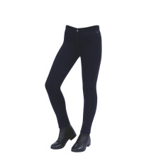 (25in, Navy) Dublin Childrens/Kids Supa-fit Zip Up Knee Patch Jodhpurs