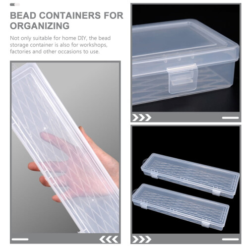 Small Transparent Plastic Tool Storage Box with Hanging Hole 2