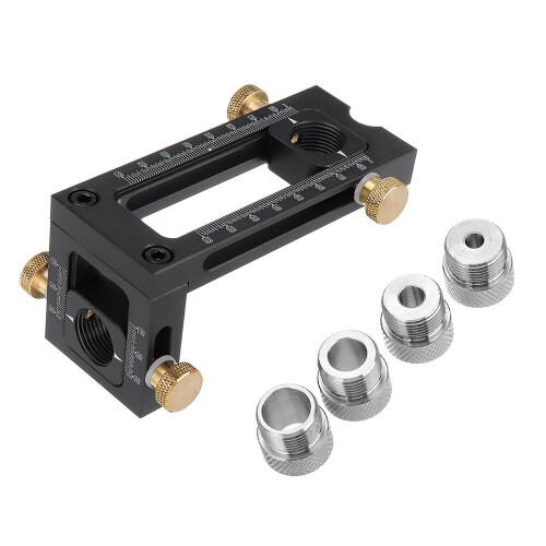 Woodworking Drill Jig for Cabinet Hardware, 6 8 10 12mm