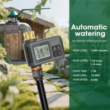 Automatisk Bevattningstimer Intelligent Bevattningssystem Trädgårdsprogrammerare Sprinklertimer IP55 LCD-Skärm