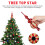 Christmas Tree Top Red Plastic Sphere Ornament 3