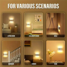 Motion Sensor Led Night Light Wireless Magnetic Rechargeable Warm Stair Lights Cabinet Lamp Corridor
